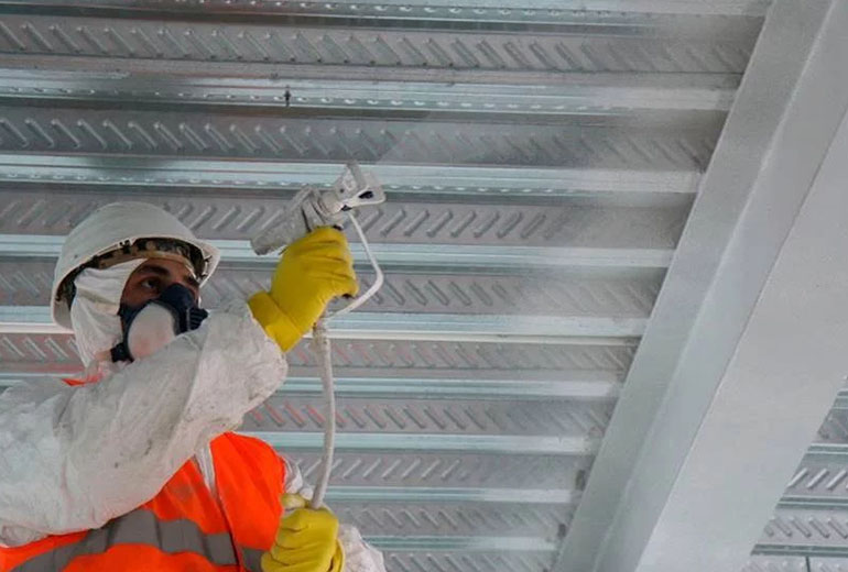 Termoprotecție structuri metalice cu vopsea intumescentă