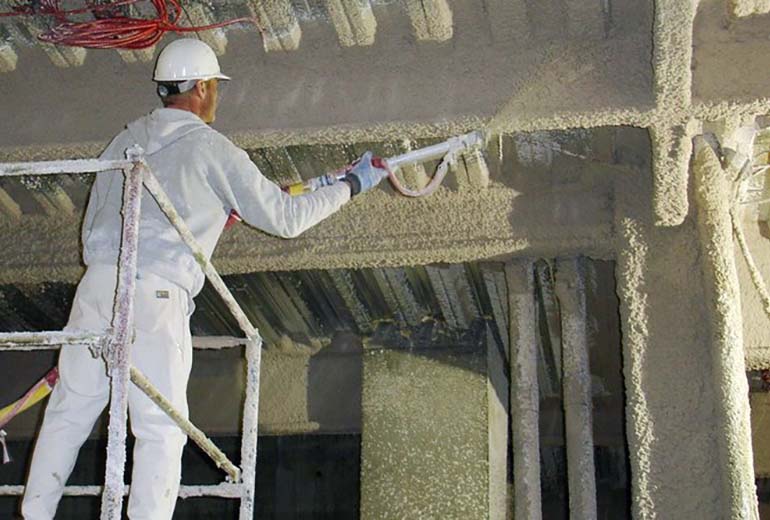 Termoprotecție beton cu vopsea termospumantă